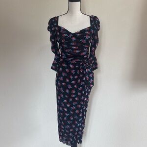 Diane Von Furstenberg “Bettina Mesh Dress in Fortune Rose” 🌹